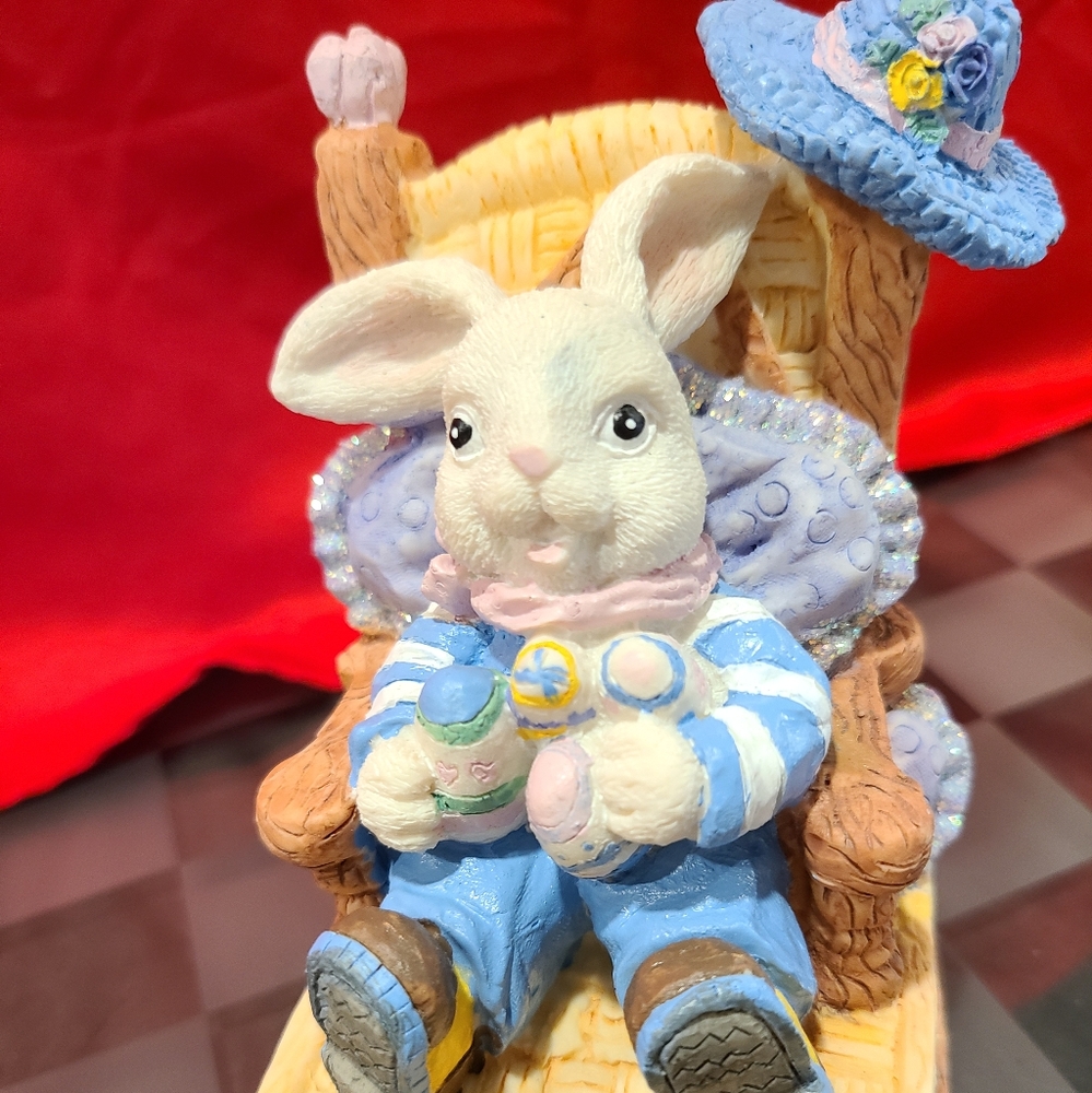 Bunny Rabbit Rocking Chair Decor for sale - Picture 7 of 15